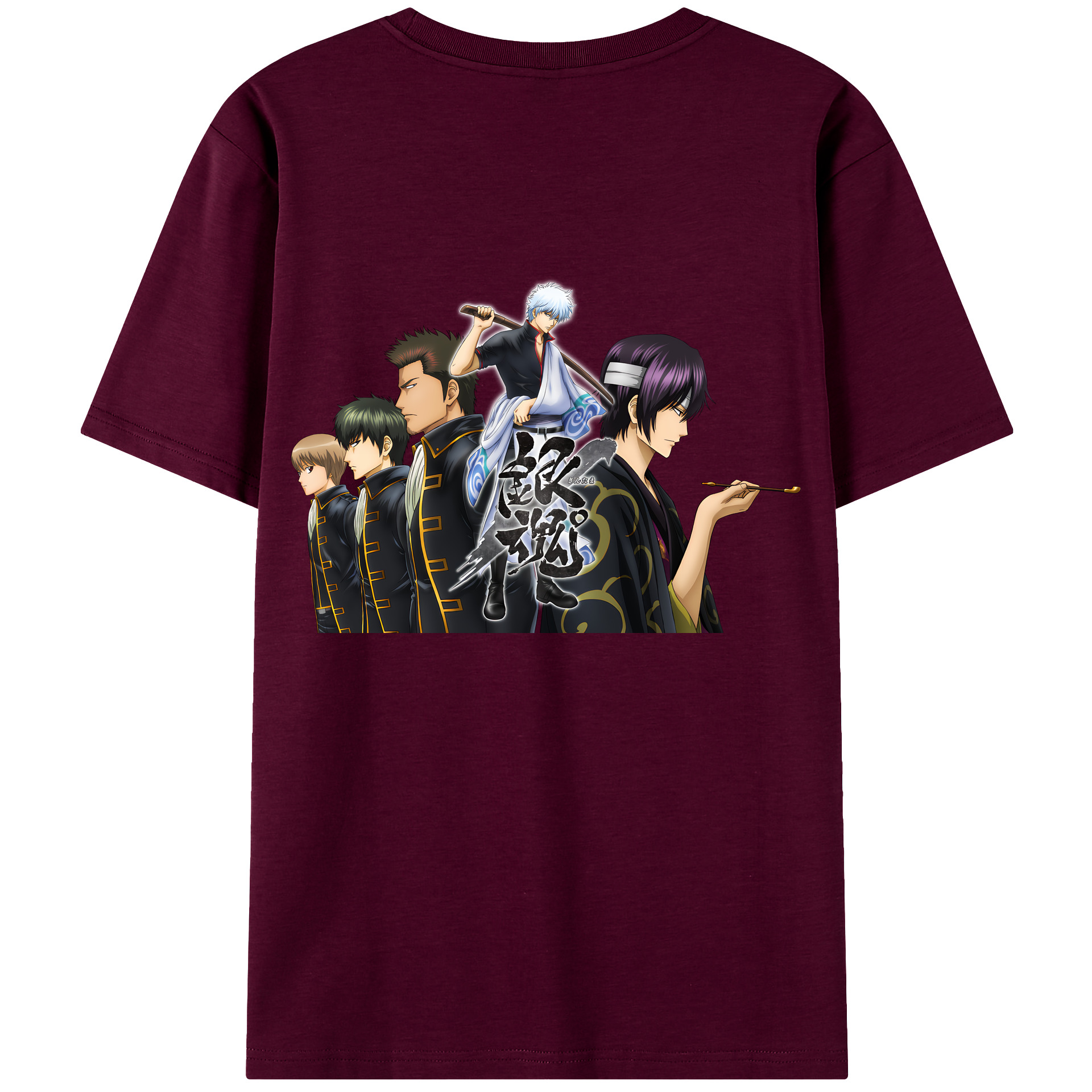 （画像用） ぎんたま 坂田銀時（さかたぎんとき） 神楽 志村新八（しむら しんぱち） GINTAMA Sakata Gintoki Kagura Shimura Shinpachi レディース半袖Tシャツ(バックプリント)